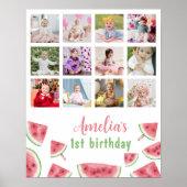 Wassermelone Foto Meilenstein Poster (Vorne)