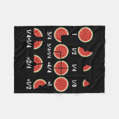 Wassermelone Fraction Mathematiker Lehrer zurück z Fleecedecke (Vorderseite (Horizontal))