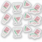 Wassermelone Frucht eins in einem Melon Pop Mix Aufkleber (Vorderseite)