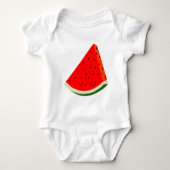 Wassermelone Fruchternte Scheibe Sommer Baby Strampler (Vorderseite)