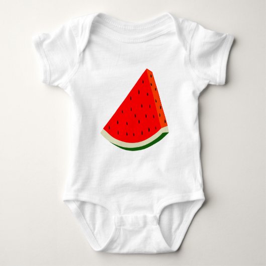 Wassermelone Fruchternte Scheibe Sommer Baby Strampler (Vorderseite)