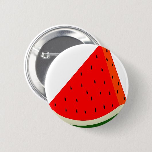 Wassermelone Fruchternte Scheibe Sommer Button (Vorne & Hinten)