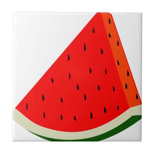 Wassermelone Fruchternte Scheibe Sommer Fliese (Vorderseite)