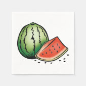 Wassermelone Fruchtfutterpapier Napkins Serviette (Vorderseite)