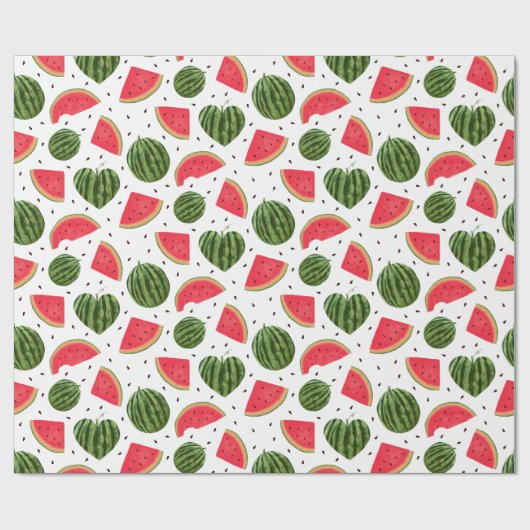 Wassermelone Fruchtmuster Geschenkpapier (Flach)