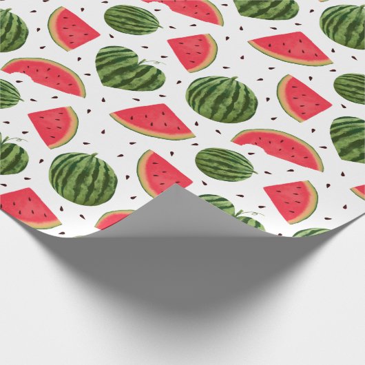 Wassermelone Fruchtmuster Geschenkpapier (Ecke)