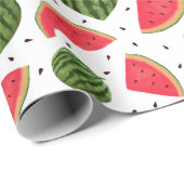 Wassermelone Fruchtmuster Geschenkpapier (Rolleneckpunkt)