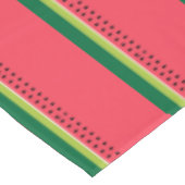 Wassermelone Fruchtpink und grüner Streifen Tischdecke (Schrägansicht)