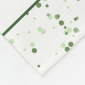 Wassermelone Fruchtscheiben und grüne Punkte mit T Fleecedecke (Ecke)