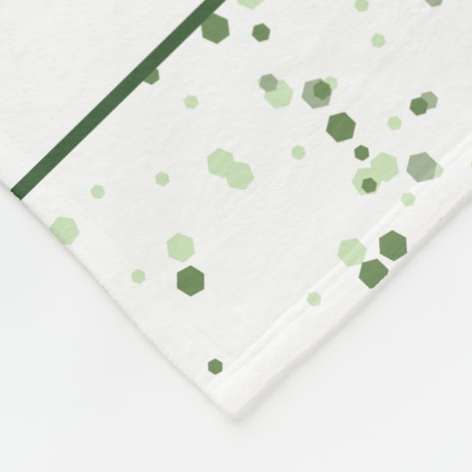 Wassermelone Fruchtscheiben und grüne Punkte mit T Fleecedecke (Ecke)