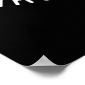 Wassermelone Funny Watermelon Kat Pun Dark BG Poster (Ecke)