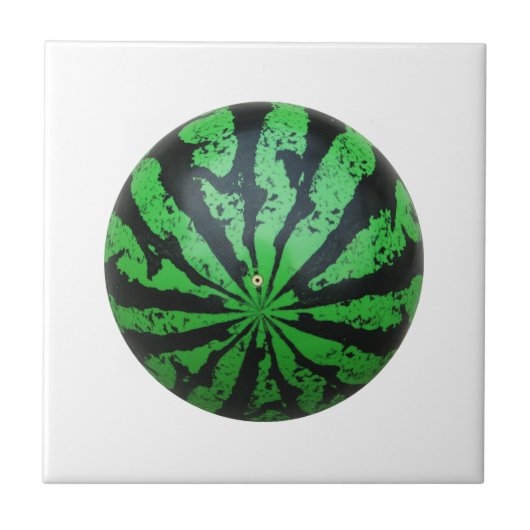 Wassermelone Fußball/Fußball Fliese (Vorderseite)