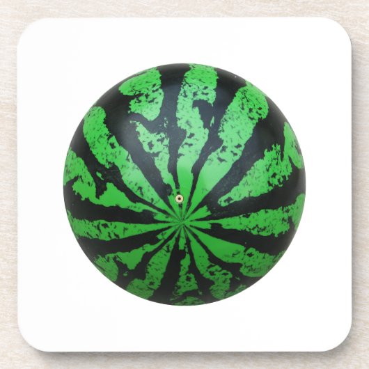 Wassermelone Fußball/Fußball Getränkeuntersetzer (Vorderseite)