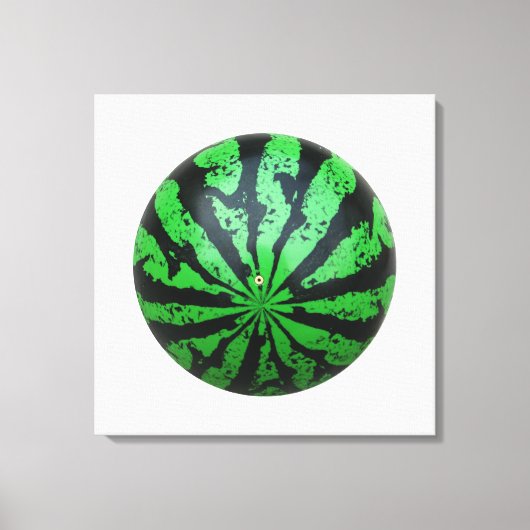 Wassermelone Fußball/Fußball Leinwanddruck (Vorderseite)