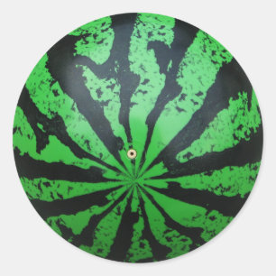 Wassermelone Fußball/Fußball Runder Aufkleber