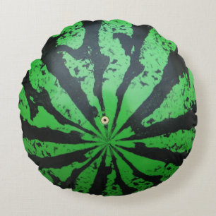 Wassermelone Fußball/Fußball Rundes Kissen