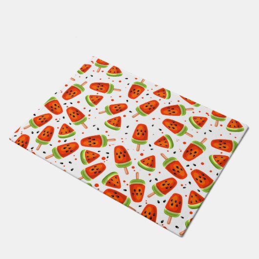 Wassermelone Fußmatte (Schrägansicht)