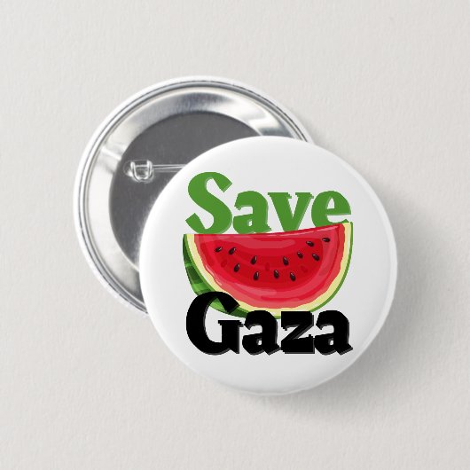 Wassermelone Gaza Palästina Button (Vorne & Hinten)