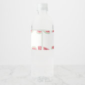 Wassermelone Geburtstag Wasser Flasche Etikett (Rückseite)