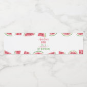 Wassermelone Geburtstag Wasser Flasche Etikett (Einzelnes Label)