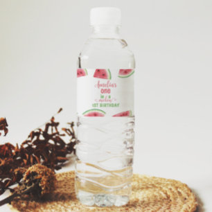 Wassermelone Geburtstag Wasser Flasche Etikett