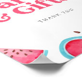 Wassermelone Geburtstagskarten und Geschenke Unter Poster (Ecke)