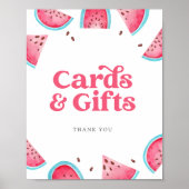 Wassermelone Geburtstagskarten und Geschenke Unter Poster (Vorne)