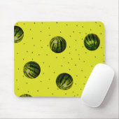Wassermelone gelb mit Samen Mousepad (Mit Mouse)