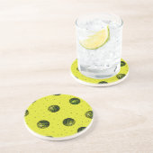 Wassermelone gelb mit Samen Untersetzer (Seite)