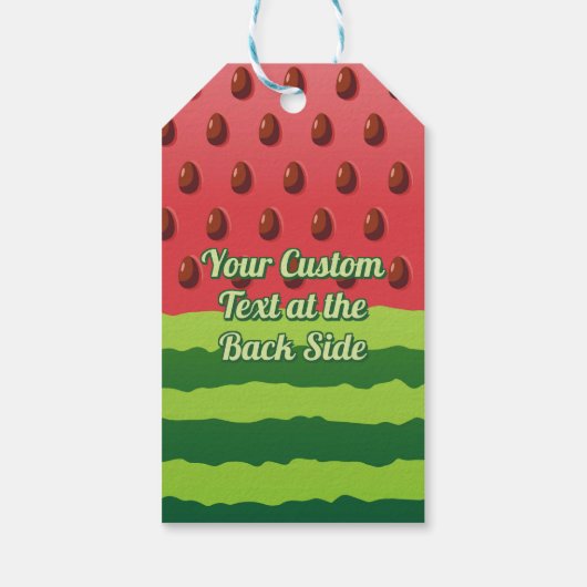 Wassermelone Geschenkanhänger (Rückseite)