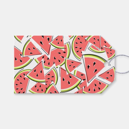 Wassermelone Geschenkanhänger (Vorderseite (Horizontal))