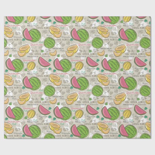Wassermelone Geschenkpapier (Flach)