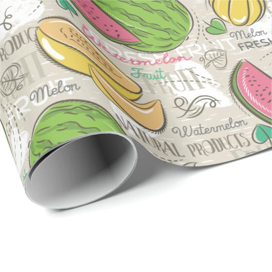 Wassermelone Geschenkpapier (Rolleneckpunkt)