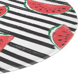 Wassermelone gestreift, Vintag nahtlos. Schneidebrett (Ecke)