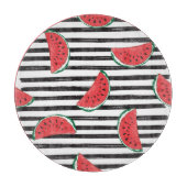 Wassermelone gestreift, Vintag nahtlos. Schneidebrett (Vorderseite)