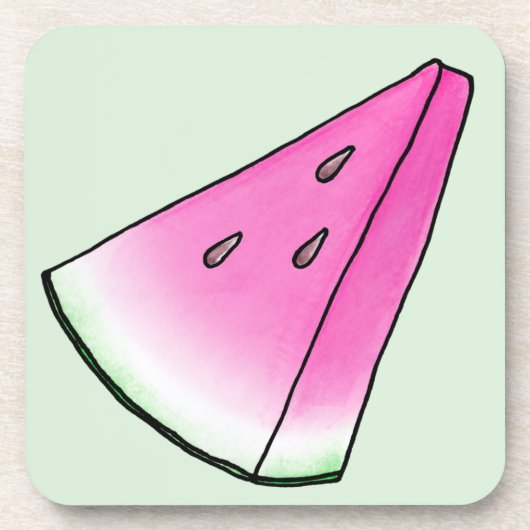 Wassermelone Getränkeuntersetzer (Vorderseite)