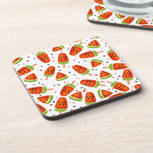 Wassermelone Getränkeuntersetzer (Linke Seite)