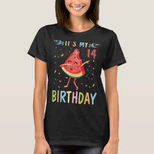 Wassermelone glücklich zu mir 14 Jahre alt ist es T-Shirt