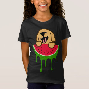 Wassermelone Golden Retriever, Dog Lover, Summer F T-Shirt