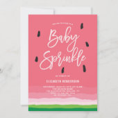 Wassermelone Gradient Modern Baby Sprinkle Einladung (Vorderseite)