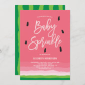 Wassermelone Gradient Modern Baby Sprinkle Einladung (Vorne/Hinten)