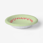 Wassermelone Green Pieces Circle Pappteller (Gewinkelt)