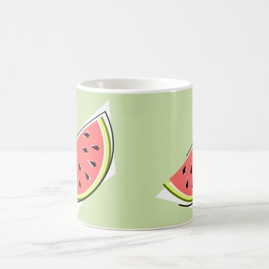 Wassermelone Green Slice 2 Kaffeetasse (Mittel)