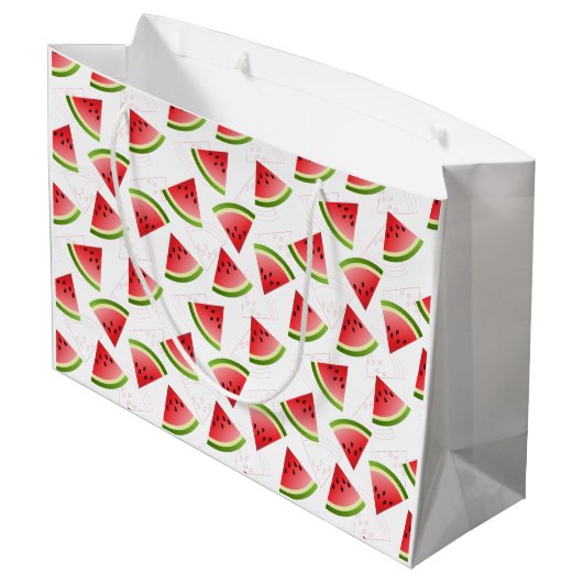 Wassermelone Große Geschenktüte (Rückseite Schrägansicht)