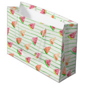 Wassermelone Große Geschenktüte (Vorderseite Schrägansicht)