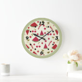Wassermelone Große Wanduhr (Zuhause)