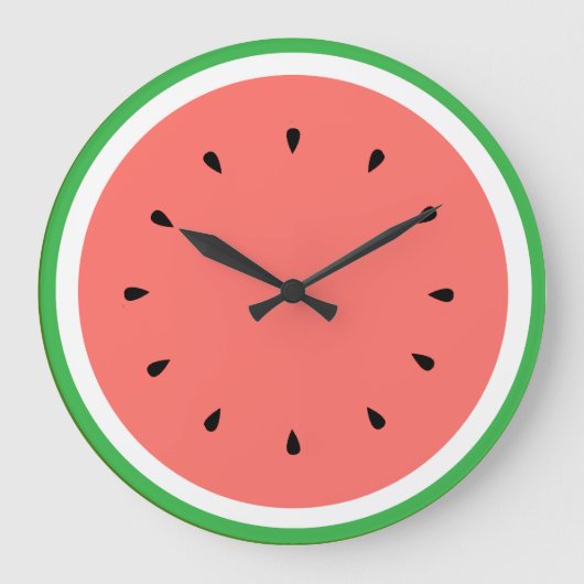 Wassermelone Große Wanduhr (Vorderseite)