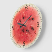 Wassermelone Große Wanduhr (Winkel)