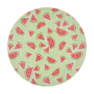 Wassermelone Grün Multi 2 Schneidbrett rund Schneidebrett