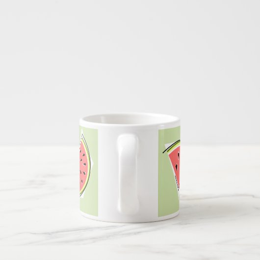 Wassermelone Grüne Linie Espressotasse (Rückseite)